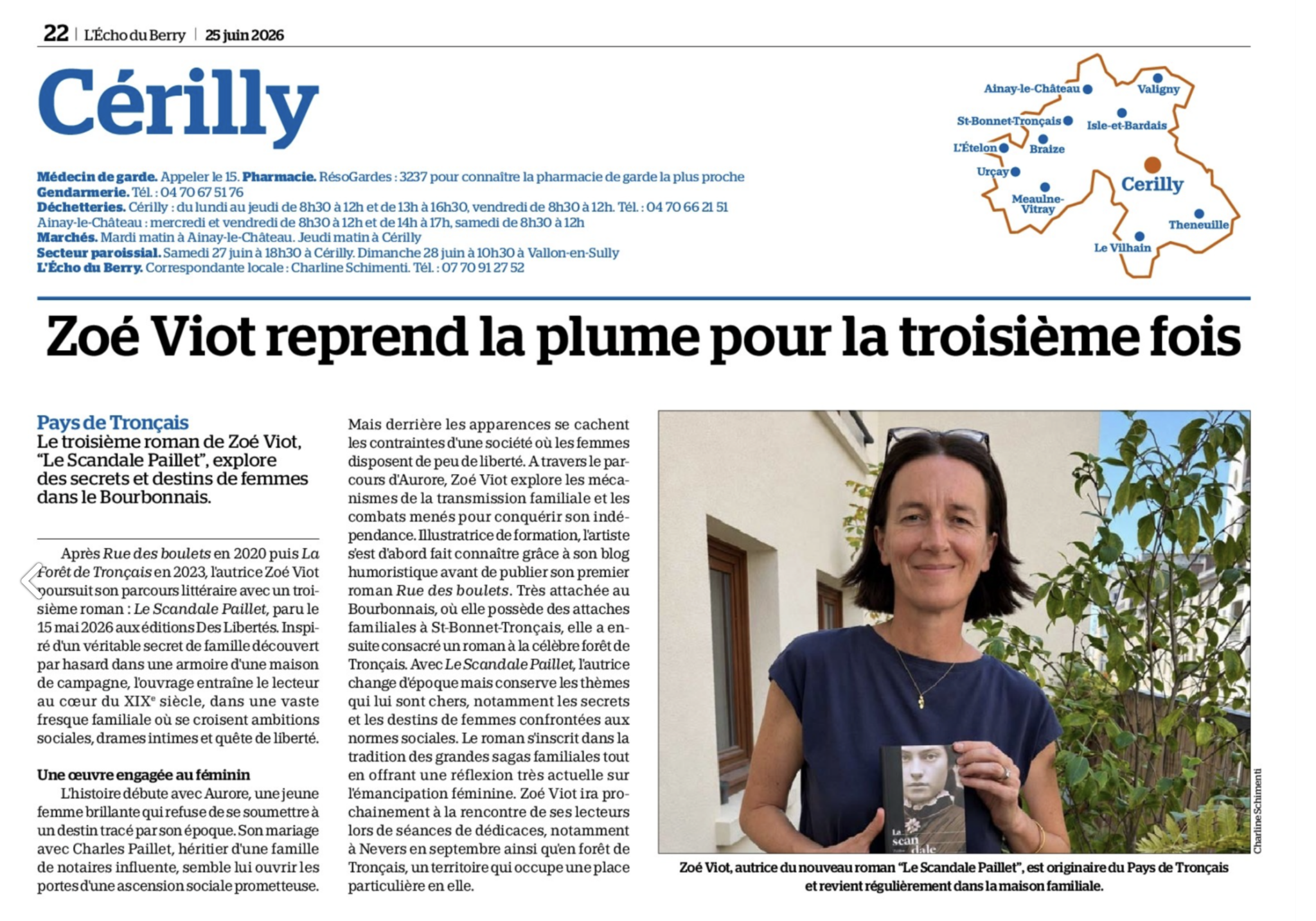 Le scandale Paillet dans l'Echo du Berry Zoé Viot